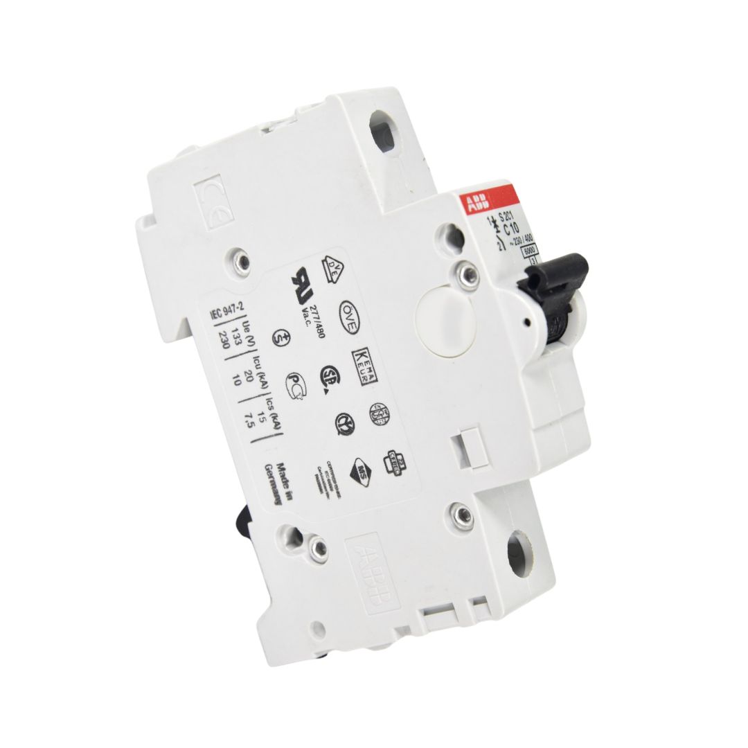 10 Amp DIN Rail Circuit Breaker, C Curve (S201-C10) 10 Amp DIN Rail Circuit Breaker, C Curve (S201-C10)